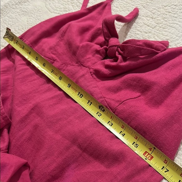 Old Navy Pink Midi linen blend Dress with Spaghetti Straps - Picture 11 of 11